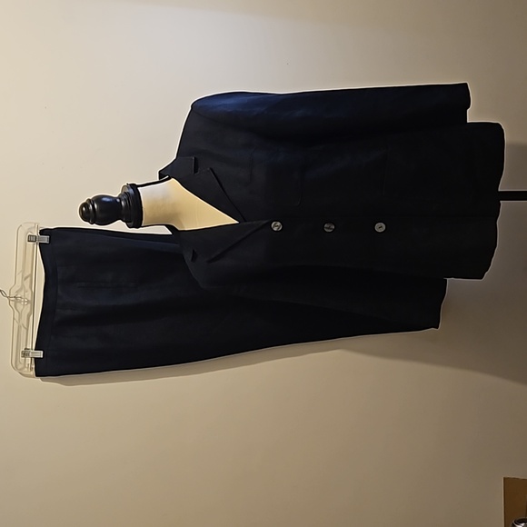 Talbot's Women's 2pc Navy Blue Pant Suit Matching Set Size 6/10 #W-739 - Picture 2 of 16